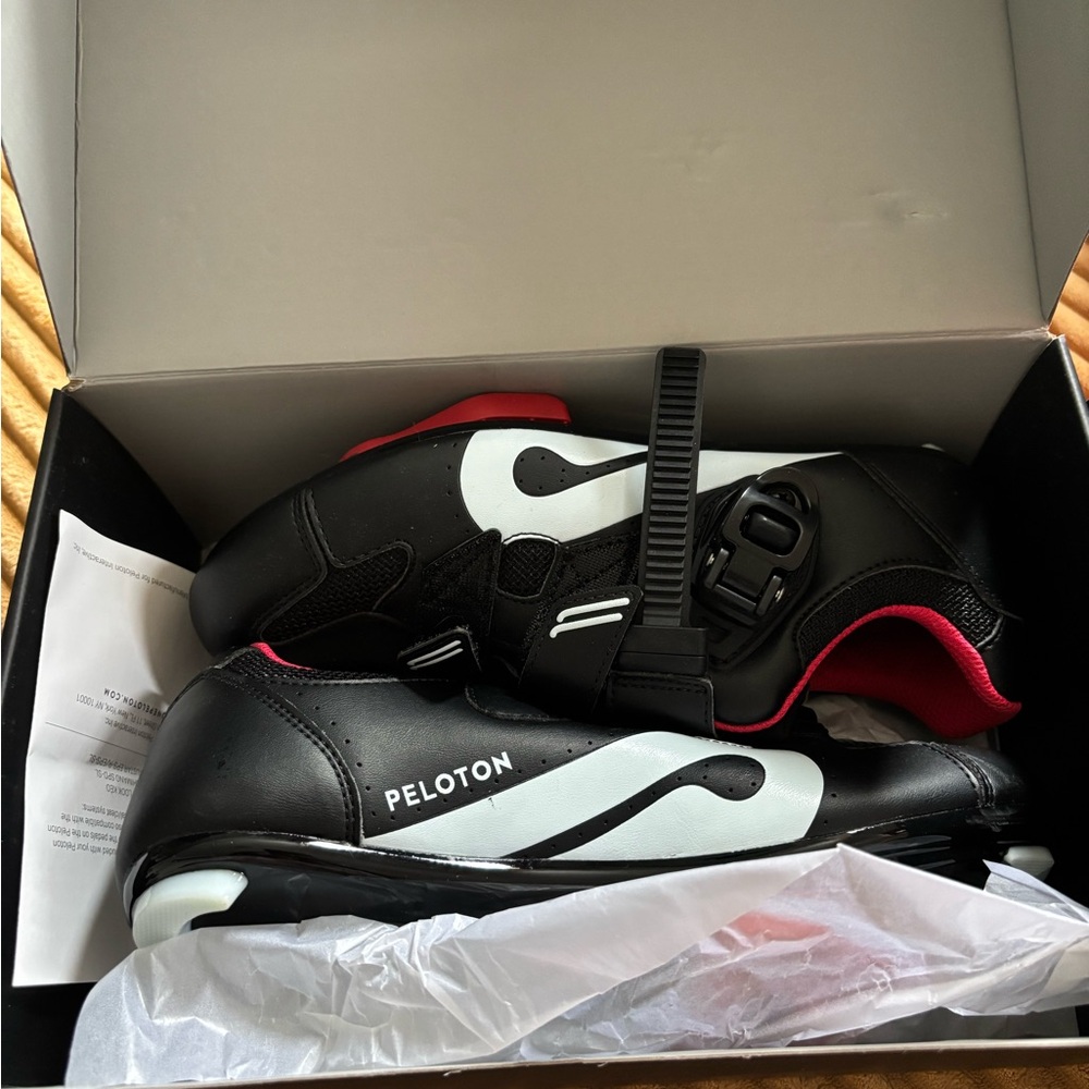 Stylish Black and White Cycling Shoes
